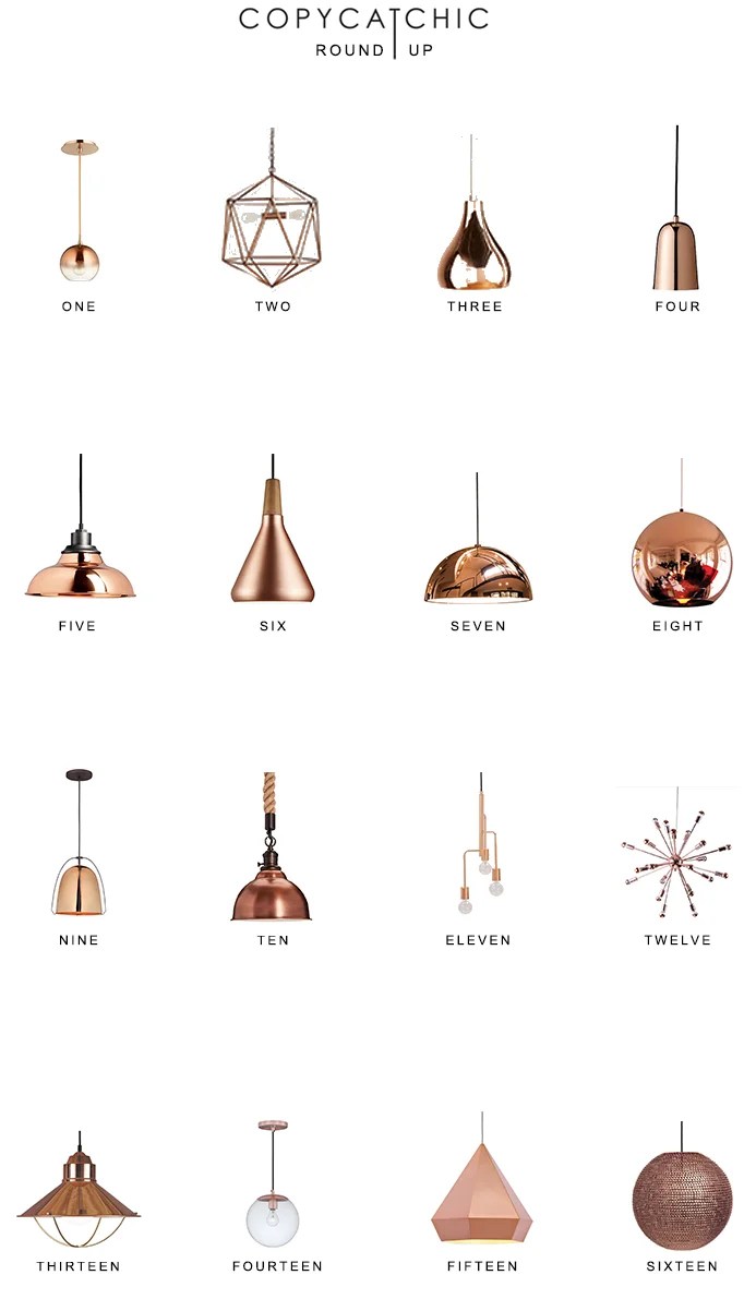 Our fave copper lighting picks by Copy Cat Chic luxe living for less budget home decor 16 of our favorite copper and rose gold chandeliers and pendants