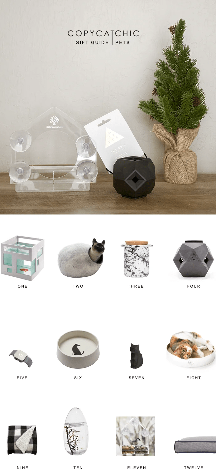 Modern minimalist pet accessories for animal lovers. Christmas gift guide | Copy Cat Chic pet favorites for the 2016 holiday season! | Luxe living for less