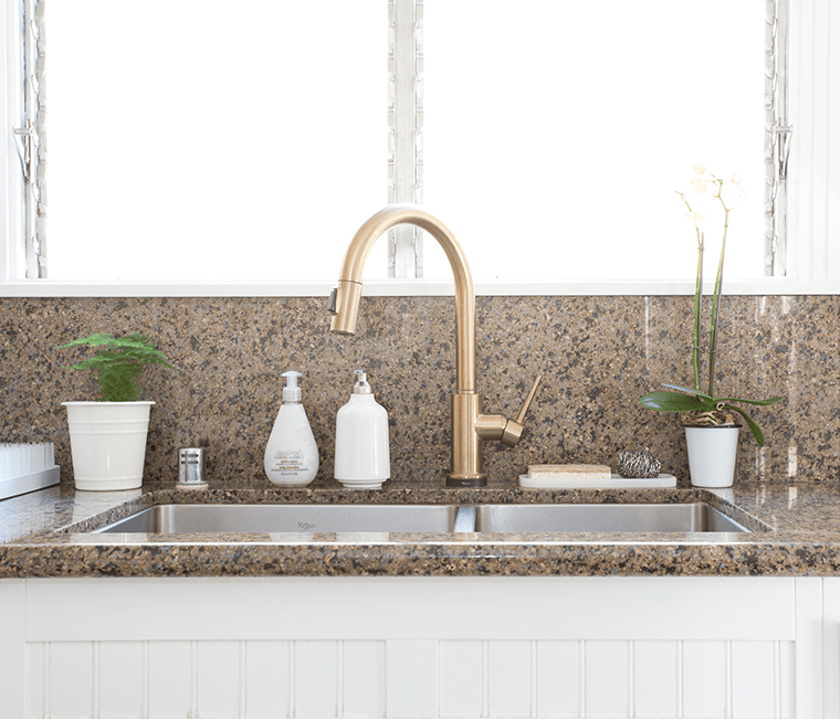 Decluttering and organizing the kitchen sink area and cabinets with copycatchic and @methodhome minimalist home luxe living for less