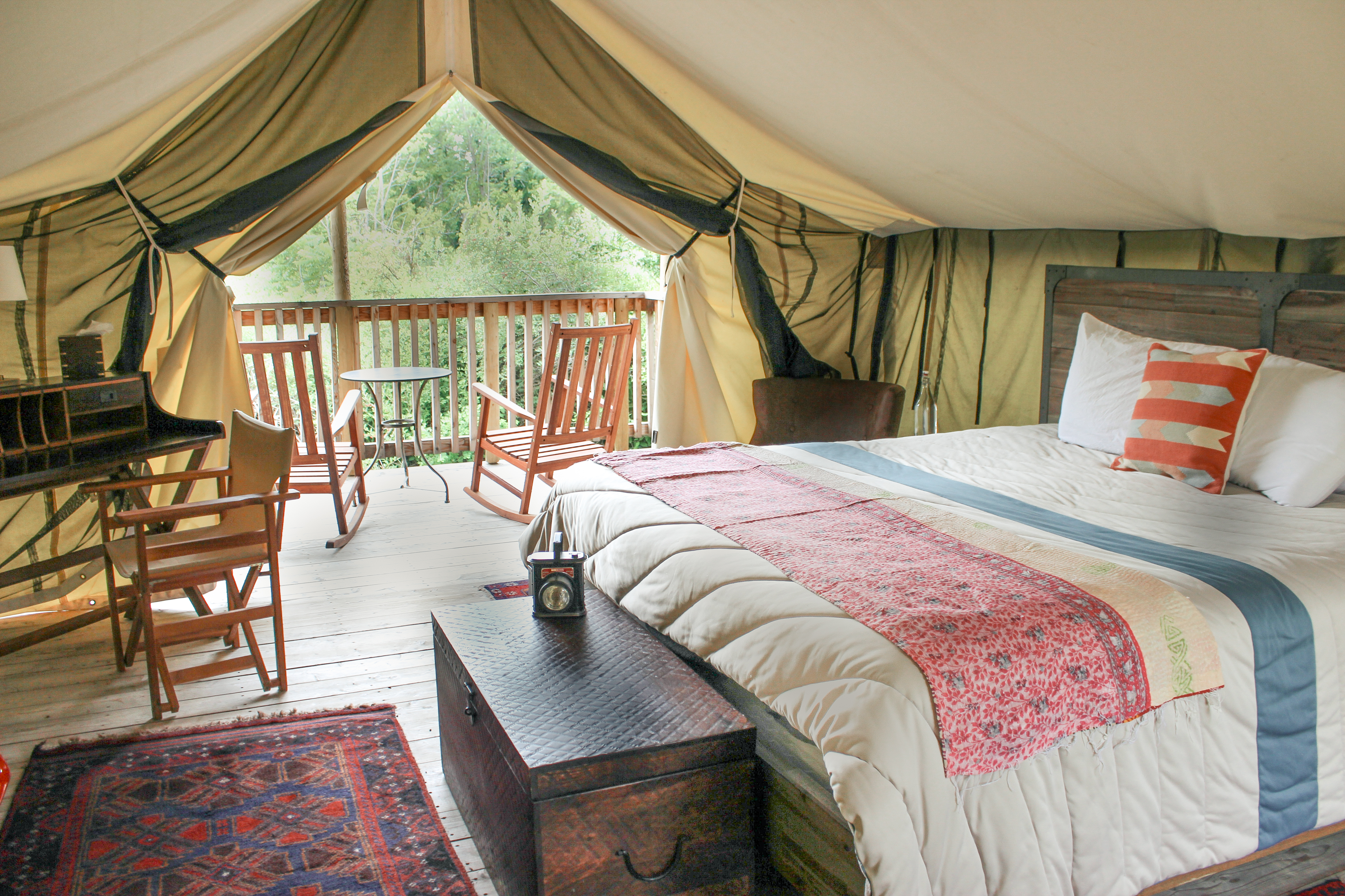 Designer Destination: Firelight Camps in upstate New York. Swimming holes, water falls, food trucks and chic tent cabins | travel by copycatchic