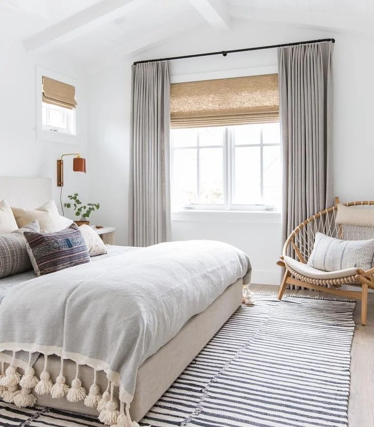 This serene boho bedroom by Amber Interiors is recreated for less by copycatchic luxe living for less budget home decor and design room redos