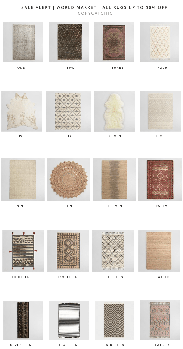 The best of World Market's Rug Sale | Up to 50% on All Rugs | Our favorite picks copycatchic luxe living for less budget home decor and design