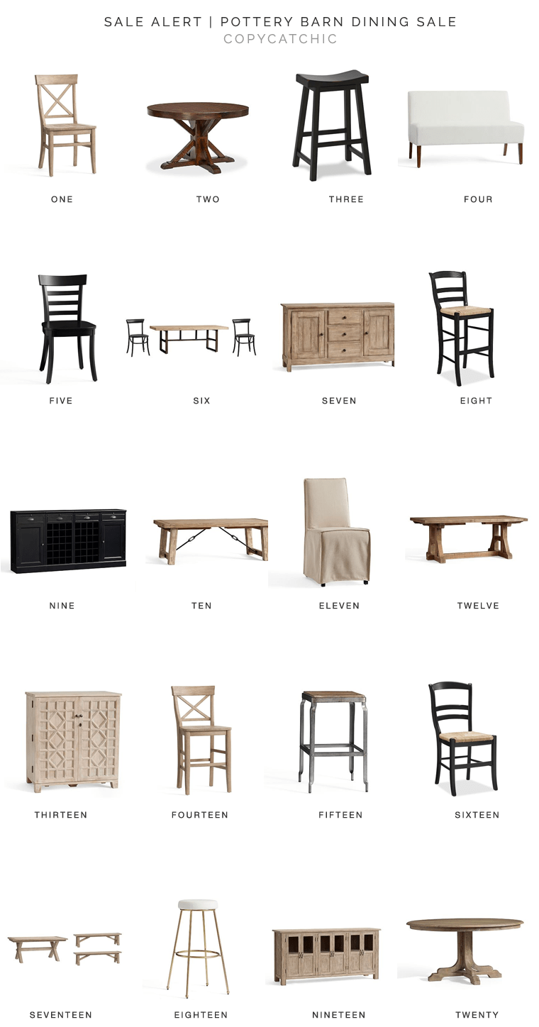 The best of Pottery Barn's Spring Dining Sale | Up to 30% off all Dining furniture | Our favorite picks copycatchic luxe living for less budget home decor and design