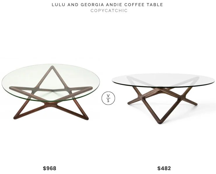 Lulu and Georgia Andi Coffee Table $968 vs Wayfair Aeon Furniture Starlight Coffee Table $482 star coffee table look for less copycatchic luxe living for less budget home decor and design daily finds, home trends and room redos