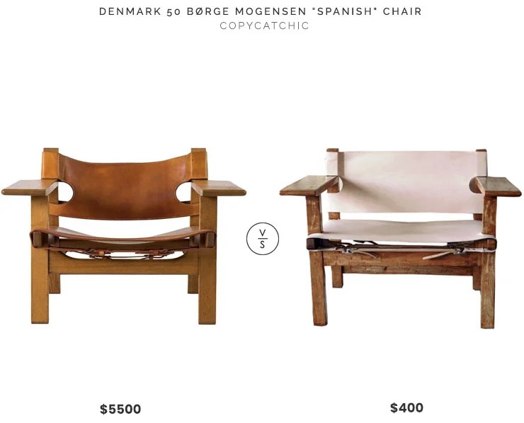 Denmark 50 Borge Morgensen Spanish Chair $5500 vs Spanish Style Genuine Leather Spanish Style Chair $400 morgensen spanish chair look for less copycatchic luxe living for less budget home decor and design, home trends, the best home sales and room redos