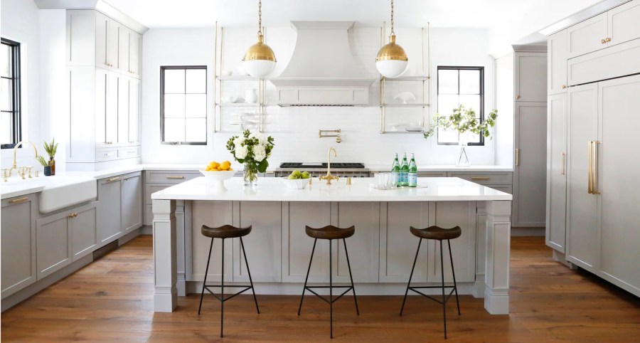 One Kings Lane Hicks Pendant $549 vs Pottery Barn Teen Adjustable Round Brass Pendant $119 brass globe pendant look for less, copycatchic luxe living for less, budget decor and design, daily finds, home trends, sales, budget travel and room redos