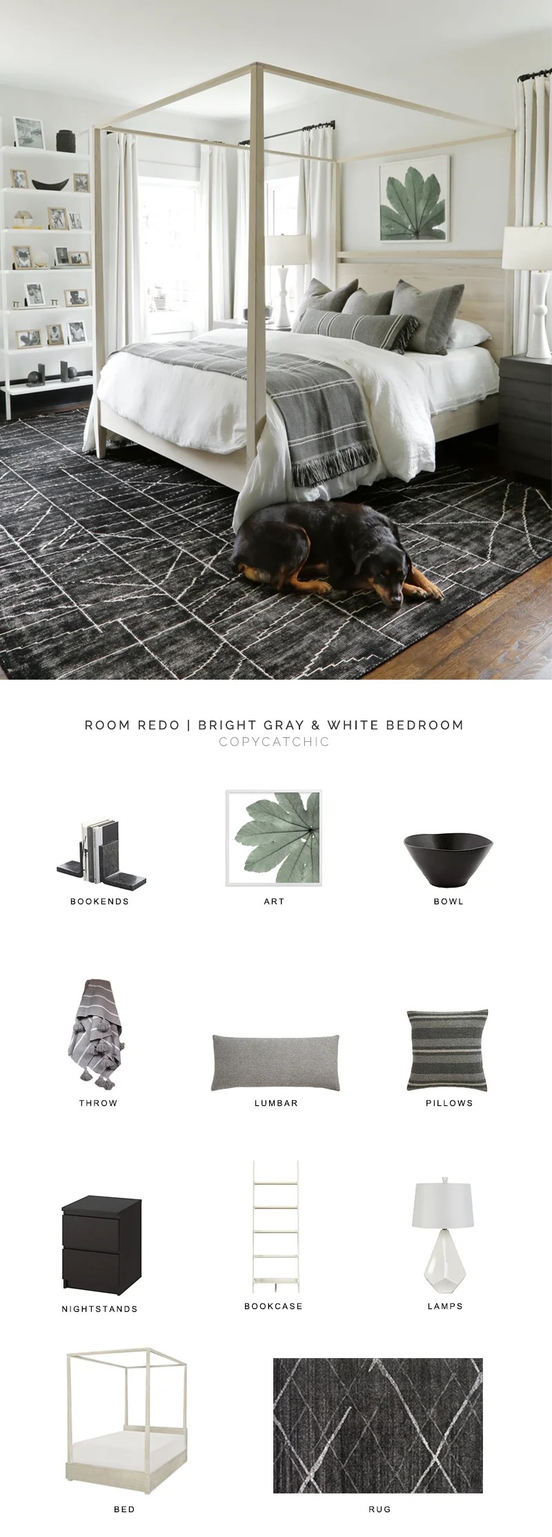 gray and white bedroom look for less, copycatchic luxe living for less, budget home decor and design, daily finds, home trends, sales, budget travel and room redos