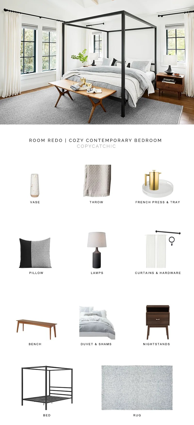 modern bedroom look for less, emily henderson look for less, copycatchic luxe living for less, budget home decor and design, daily finds, home trends, sales, budget travel and room redos