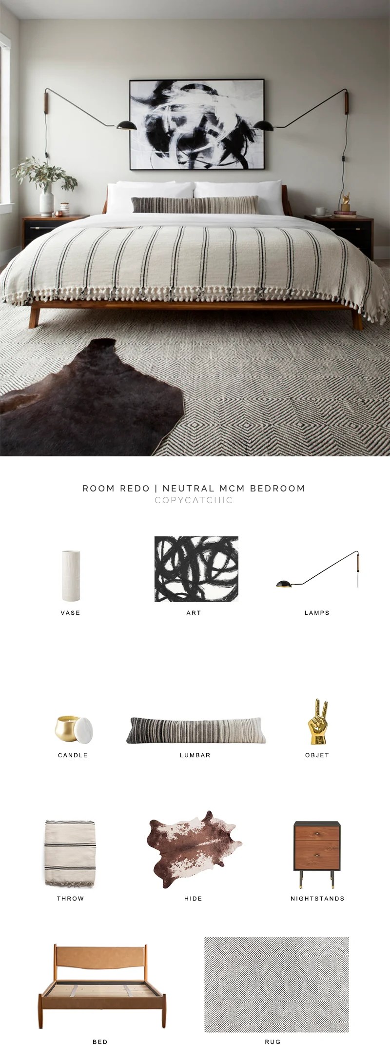 mid century bedroom for less, copycatchic luxe living for less, budget home decor and design, daily finds, home trends, sales, budget travel and room redos