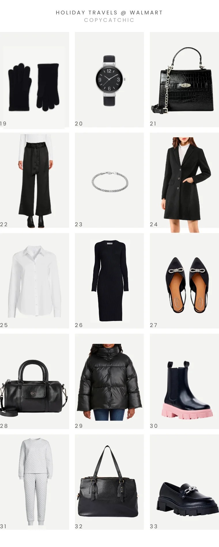 Favorite picks for women from copycatchic traveling for the winter holidays with great finds from Walmart. #walmartpartner #walmartfashion