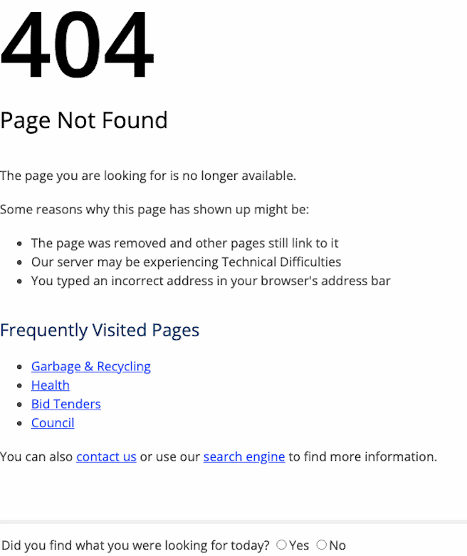 Page not found