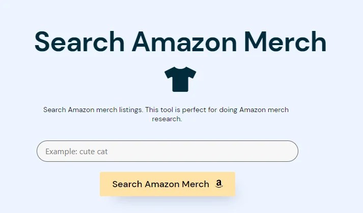 Amazon Merch Search Free - Copytasker