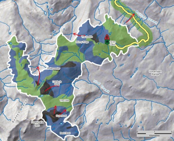 Maps Coquihalla Summit Snowmobile Club 10K Terrain Map.