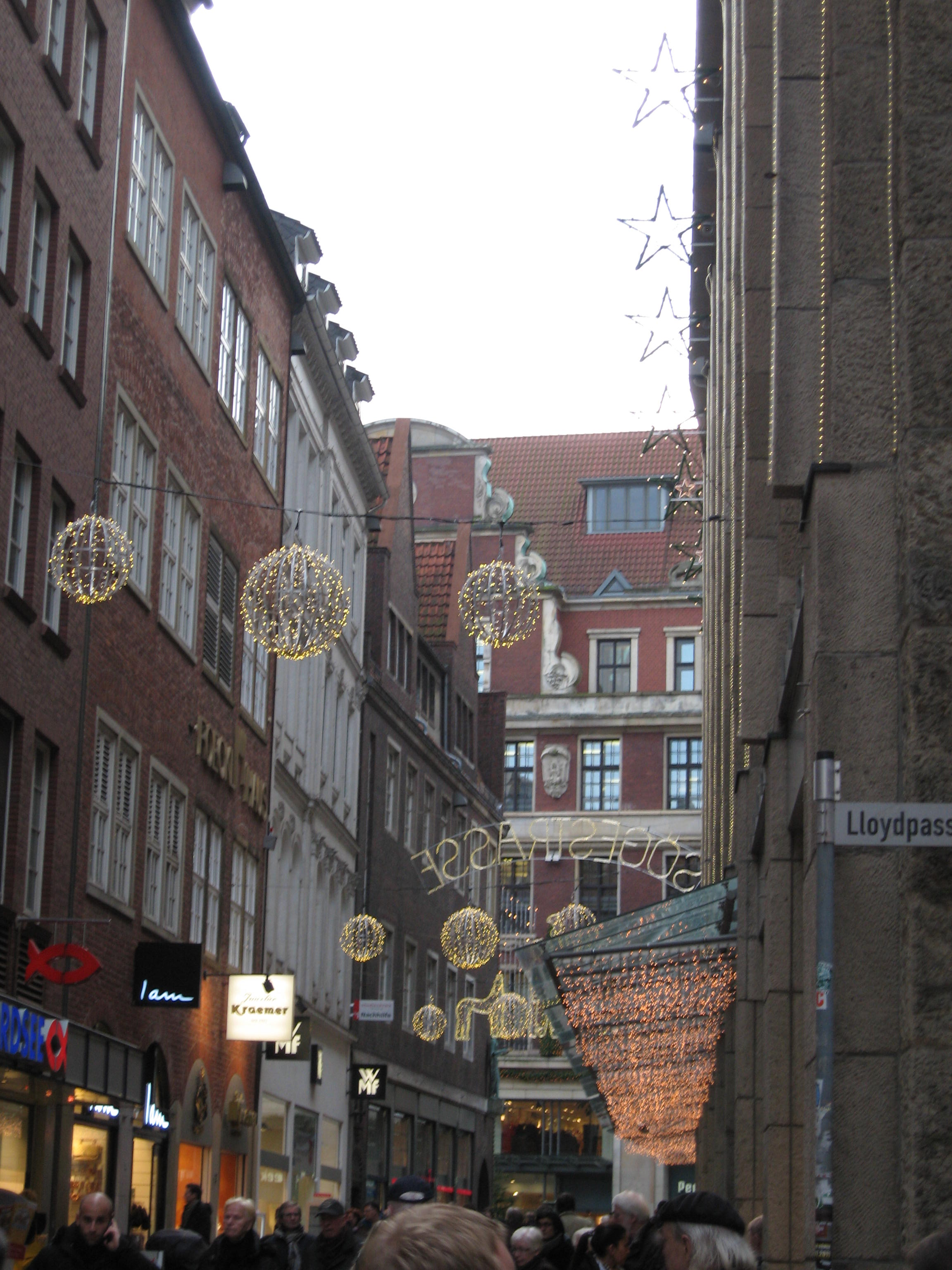 Bremen Christmas lights Sögestraße