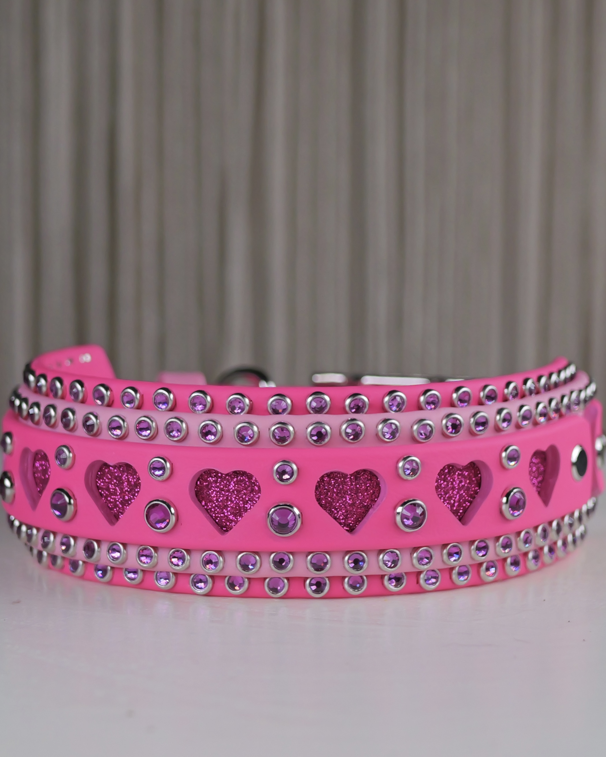 pink obsession rhinestone dog collar - love notes collection