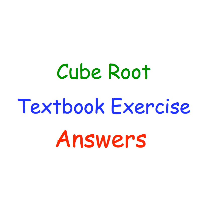Cube Root Textbook Answers – Corbettmaths