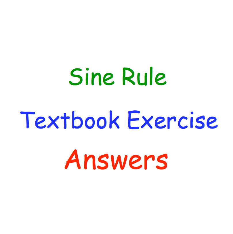 Sine Rule Textbook Answers – Corbettmaths