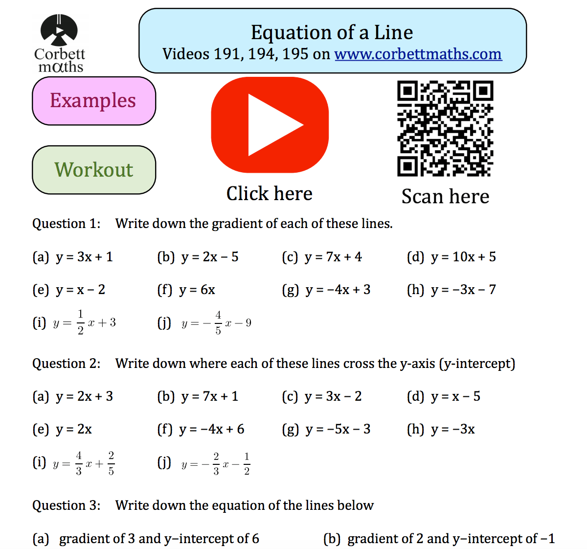 How To Find The Equation Of A Straight Line Corbettmaths - Tessshebaylo