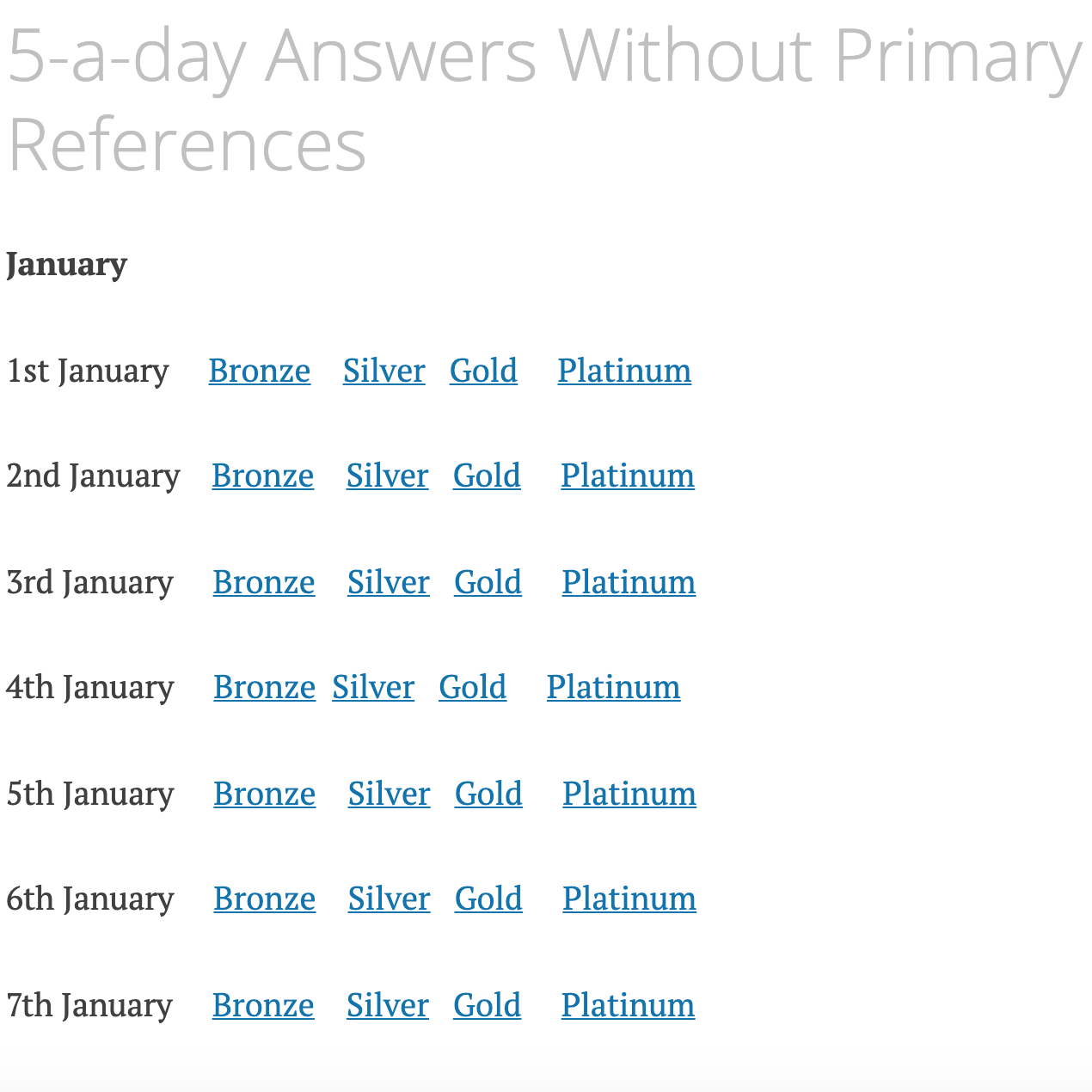 5-a-day Answers Without Primary References – Corbettmaths Primary