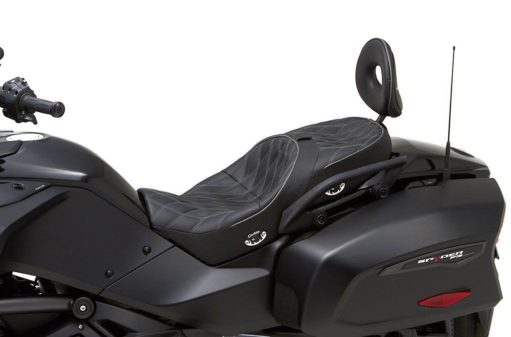 A gebiomized saddle pressure system allows the fitter to: Corbin Motorcycle Seats & Accessories | Can-Am Spyder F3-T