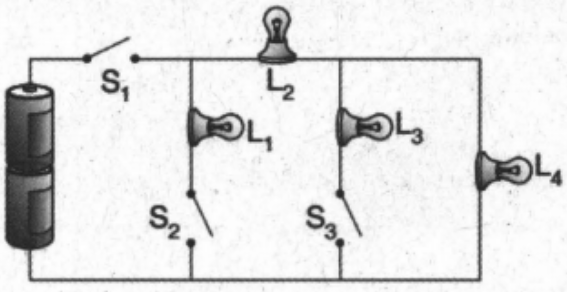 Perhatikan gambar rangkaian lampu berikut! Lamp&hellip;