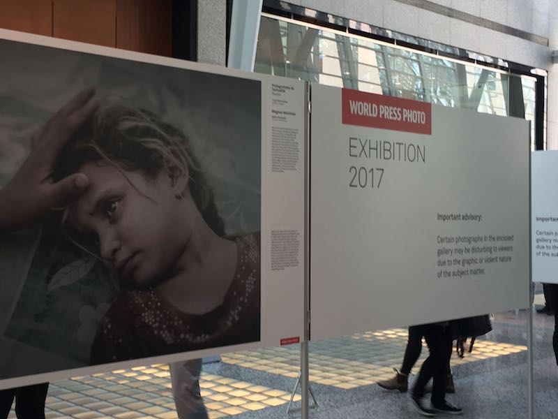An exhibition of the World Press Photo 2017 winners. Photo: Cherryl Bird