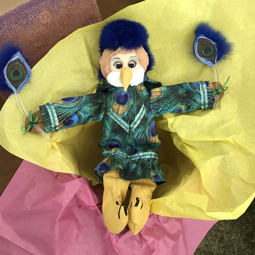 Kushtaka Doll 2018 Mixed media 14.5 x 7 x 4 inches