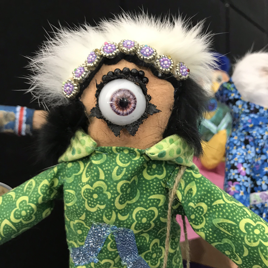 Kushtaka Doll 2018 Mixed media 14.5 x 7 x 4 inches