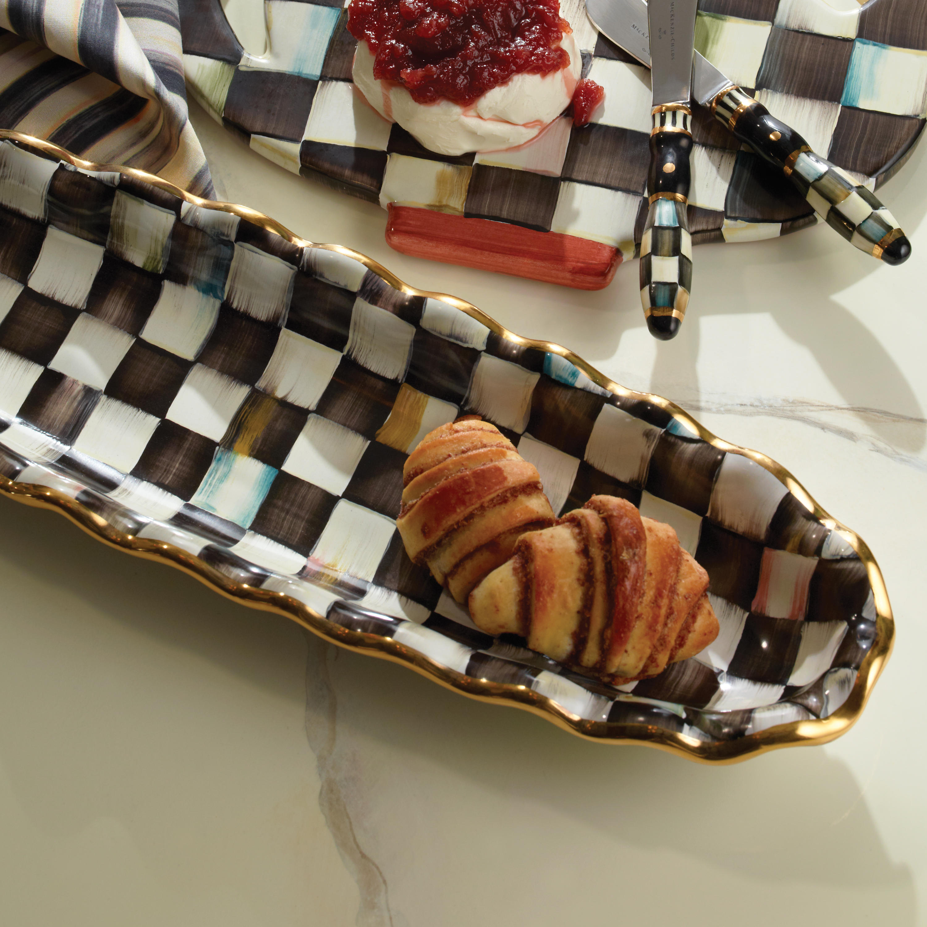 Courtly Check Hors d'Oeuvre Tray - Cornelia Park