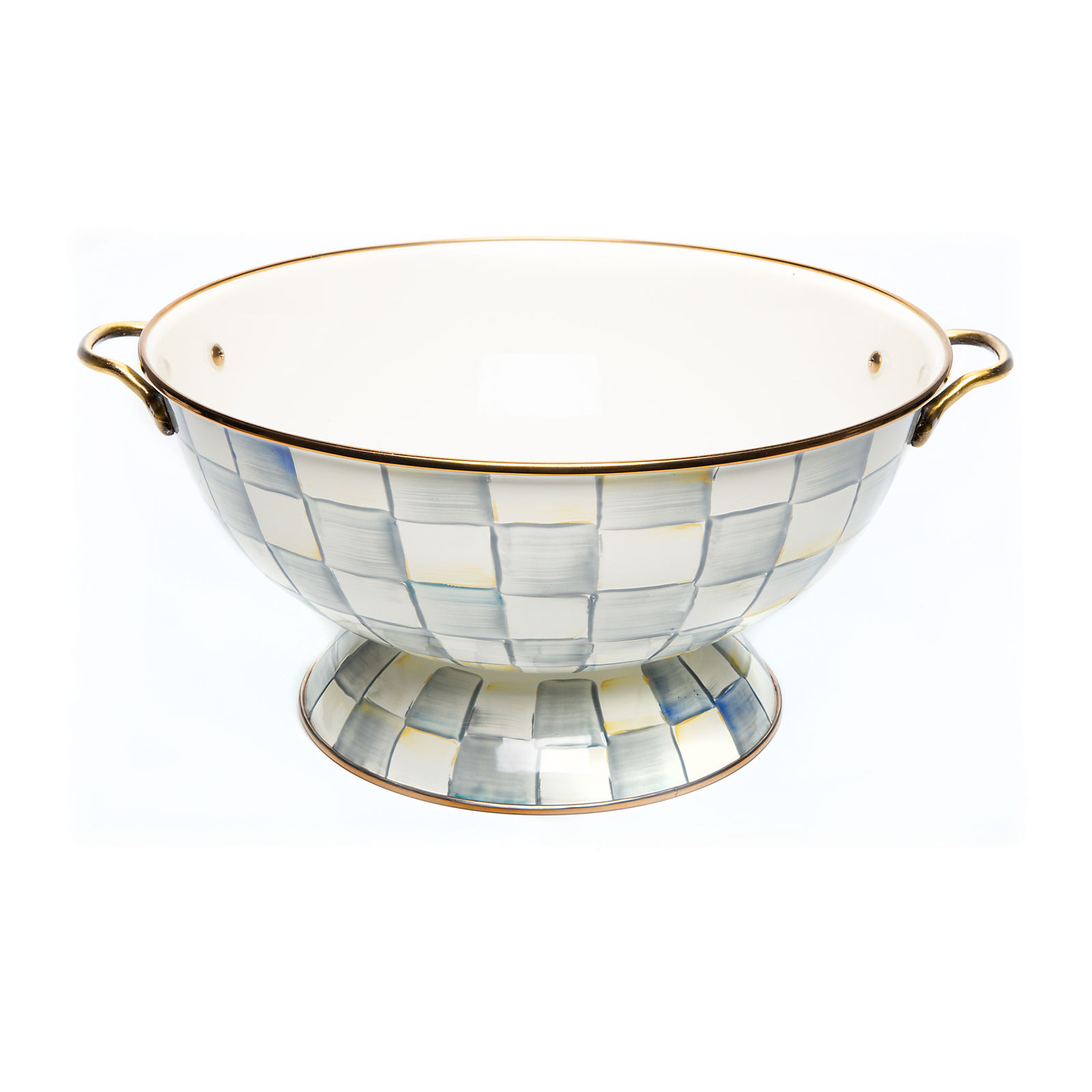 MacKenzie-Childs Sterling Check Bowl