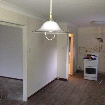 Wall removal project in kitchen