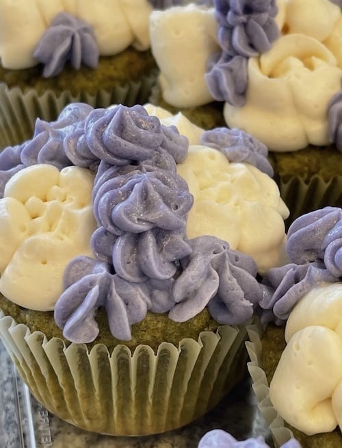 Matcha Cupcakes with Honey Swiss Meringue Buttercream Frosting