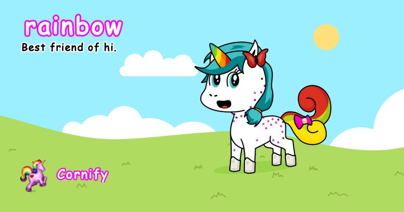 Rainbow The Unicorn - Nature Texture Collection - Mobile Quality