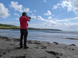 Steve at Par Beach photographing Gulls