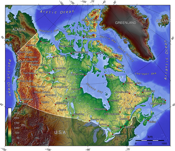 Canada TOPO