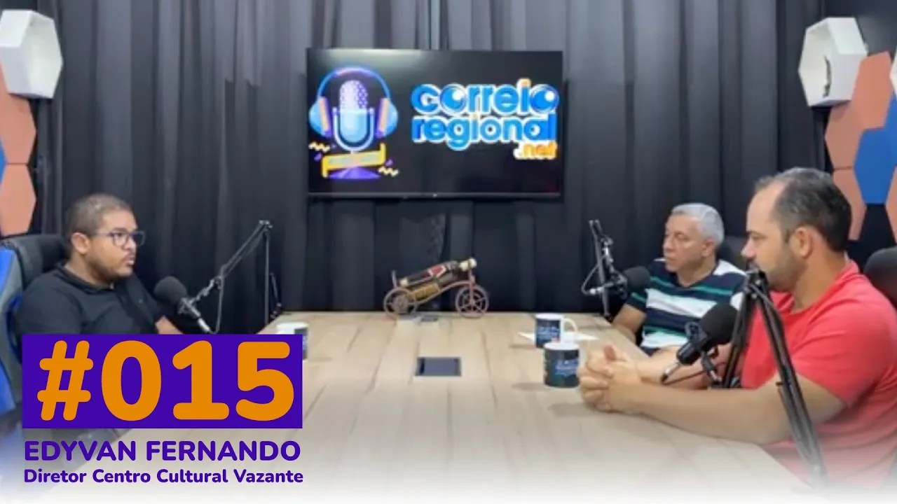 Edyvan Fernando, diretor de cultura de Vazante, participará do PodCast CorreioRegional, nesta segunda-feira, 20