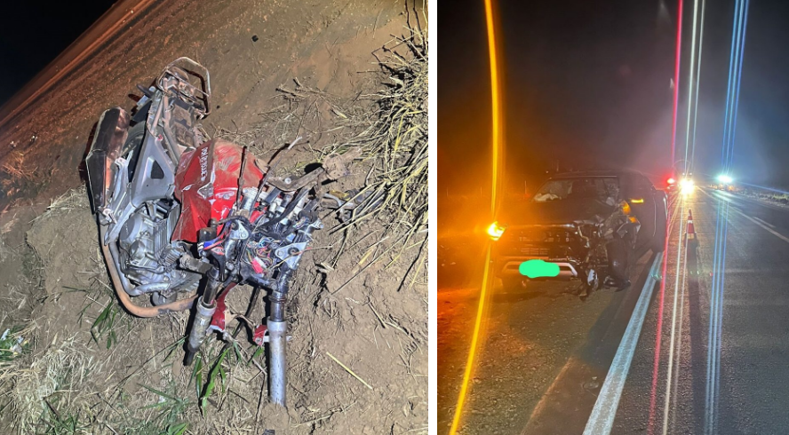 Colisão frontal na MGC-354 mata motociclista e deixa passageiro ferido em Presidente Olegário