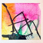 Musing, oil on gessoed paper, 2 1/2" x 2 3/4", $275.