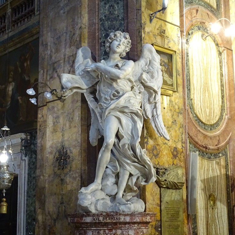 Bernini's engel met de titulus.