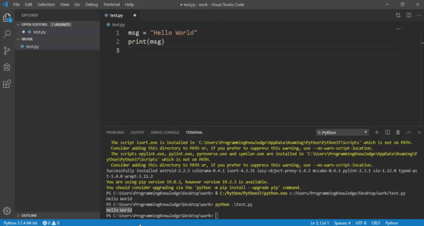 Programando Python en VS Code