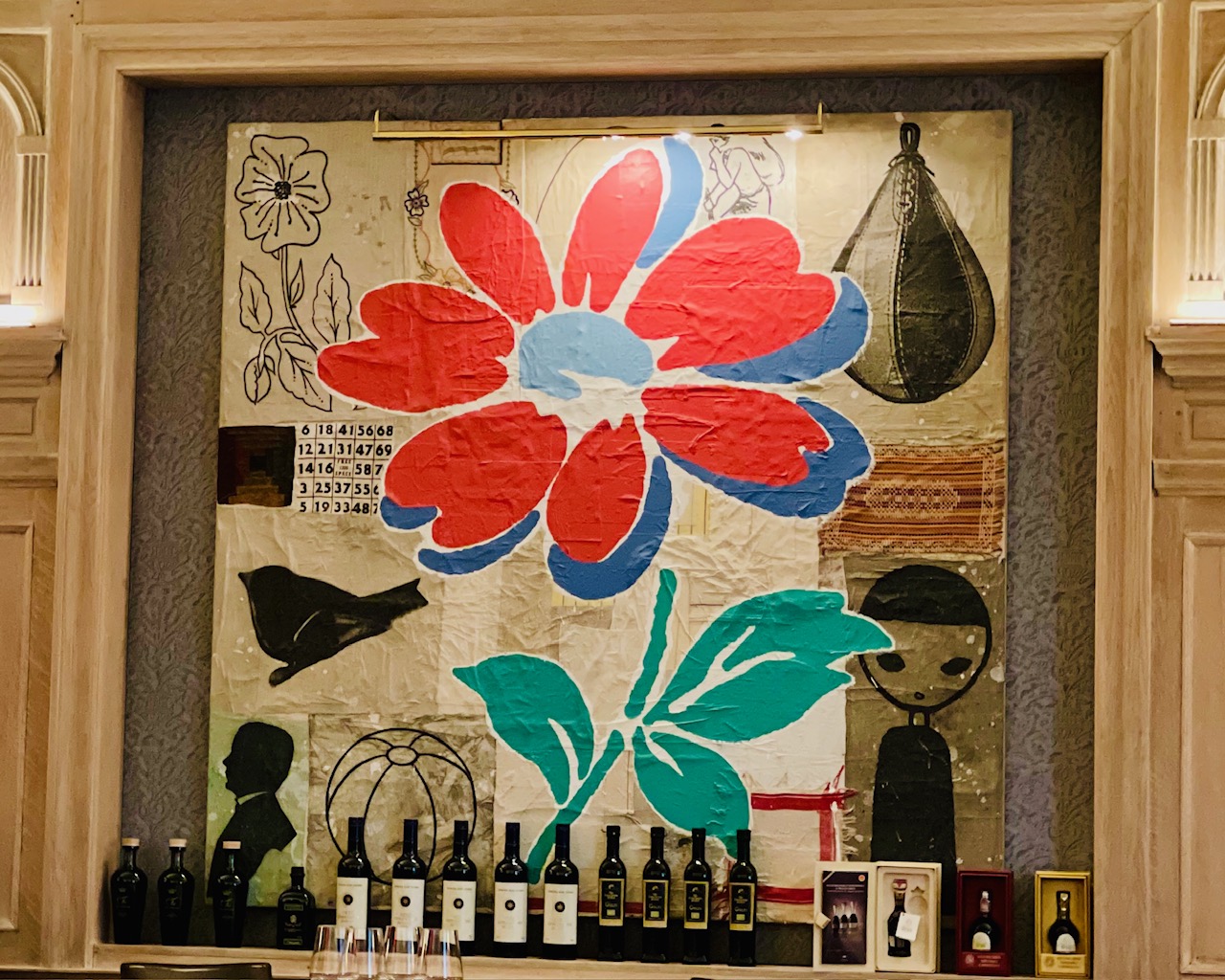 painting of red flowers