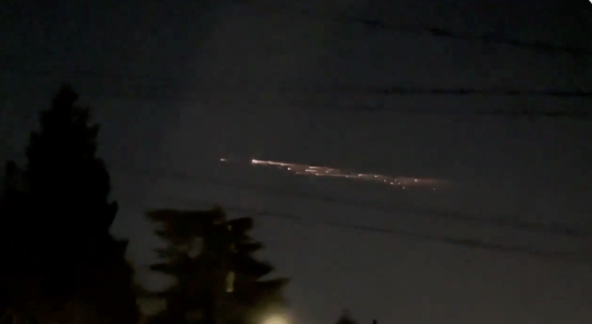 Light show over Seattle