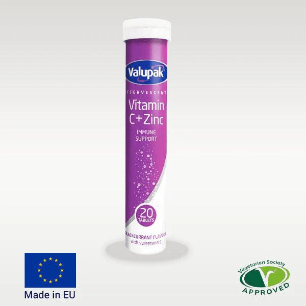 Valupak Vitamin C + Zinc Effervescent Tablets 20’s