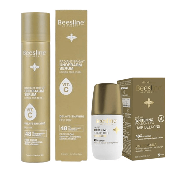Beesline Whitening Deodorant And Serum Hair Delaying Package
