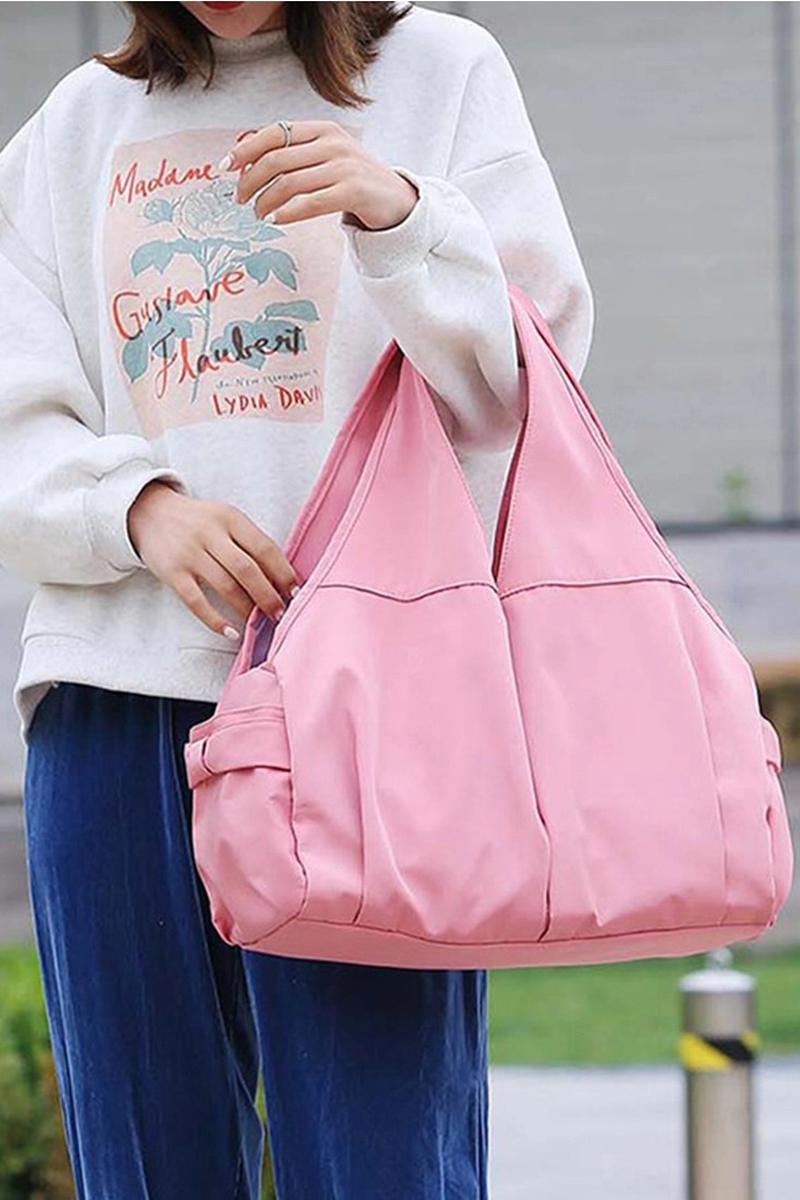 42 POPS 0905 Waterproof Oxford Pleated Draped Shoulder Bag