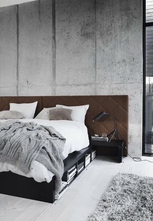 minimal modern bed, storage
