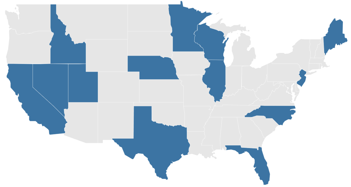 States Visited Map Counter Interactive US Map Us Colored States 
