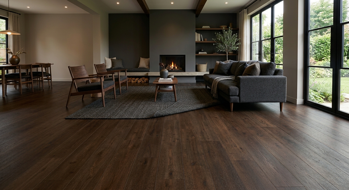 Luxury vinyl installed in an open floor plan home in st. louis