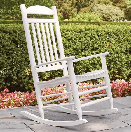Hampton bay solid wood outdoor rocking chair (white) only $65 (reg