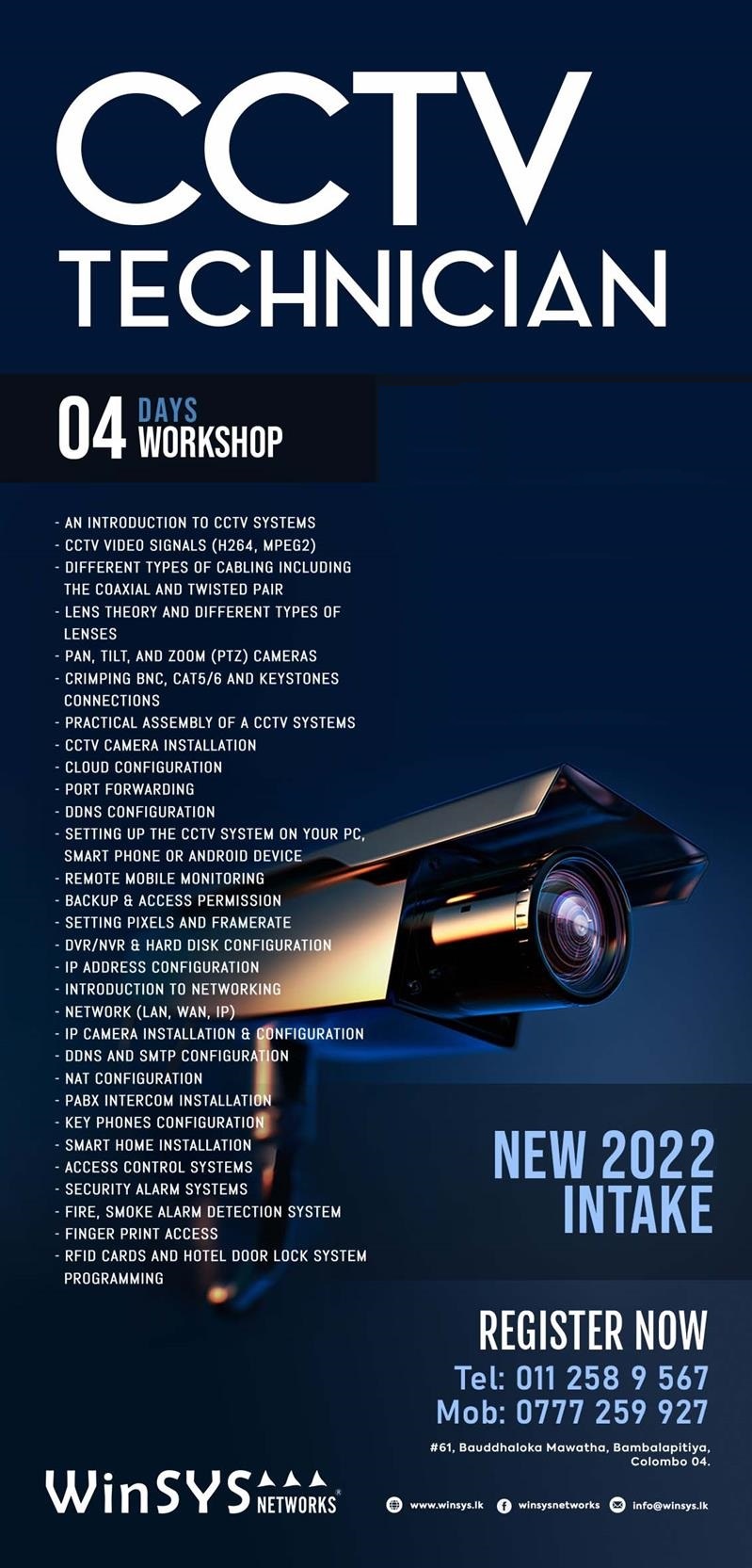 Certificate in cctv technician courses in sri lankawinsys